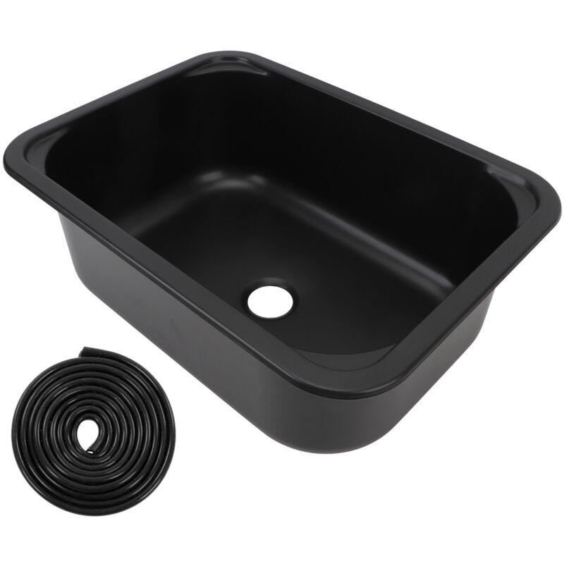 Eosnow - vier de camping-car, capacité de 12l, 15X11, 5,7 pouces, bol simple en acier inoxydable avec trou de vidange de 40mm, pour bateau, caravane,