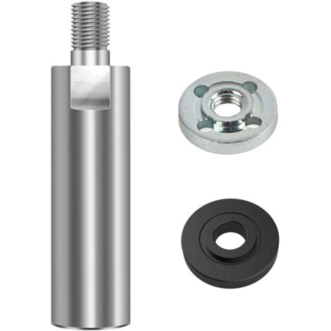 Eosnow Extension de meuleuse d'angle Bielle Filetage polyvalent Polisseuse rotative Arbre d'extension avec contre-écrou de bride Rallonge de meuleuse d'angle Allonger la tige
