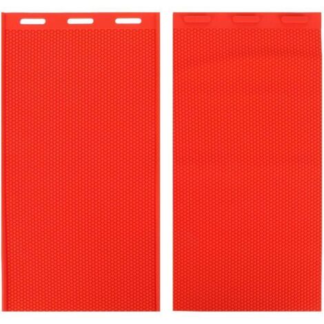 Eosnow Feuille de cire d'abeille 5.4mm, 2 pièces, peigne en caoutchouc, moule de presse, accessoire pour apiculture, rouge