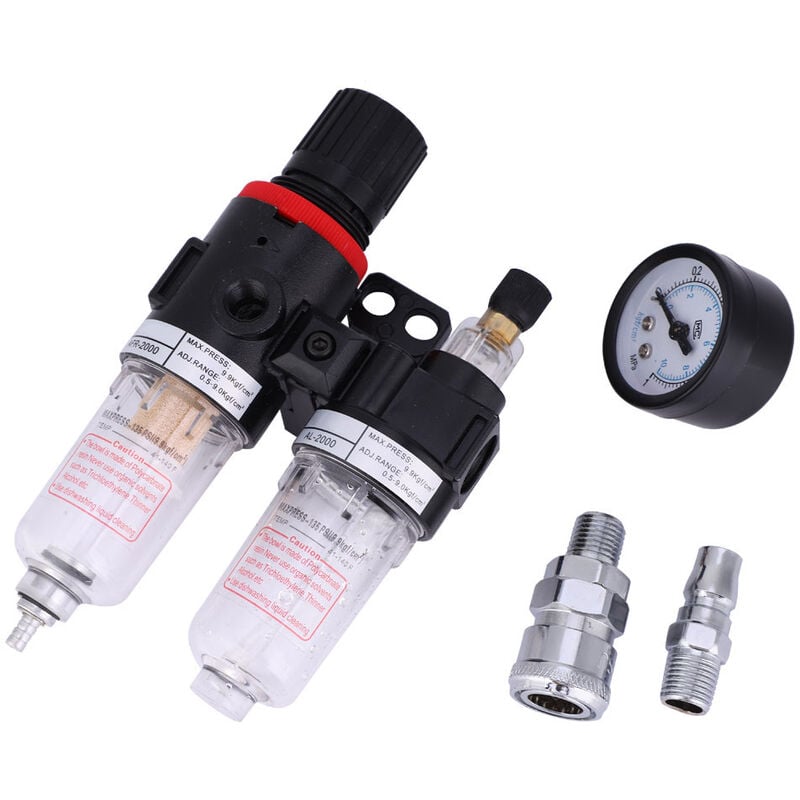 Eosnow - Jeffergarden Filtre séparateur d'eau et d'huile G1/4, avec connecteur rapide, unité d'alimentation en air AFC2000 AL2000