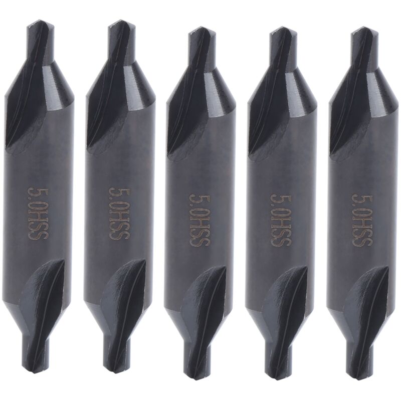 Eosnow - Forets de centrage 5 pièces, pour fraiseuses, outils de positionnement en acier rapide 5mm