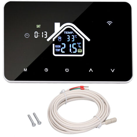 Eosnow Fußbodenheizungsthermostat 16A 4,3-Zoll-Touchscreen Hochpräziser Heimtemperaturregler AC230V ohne WiFi-Version