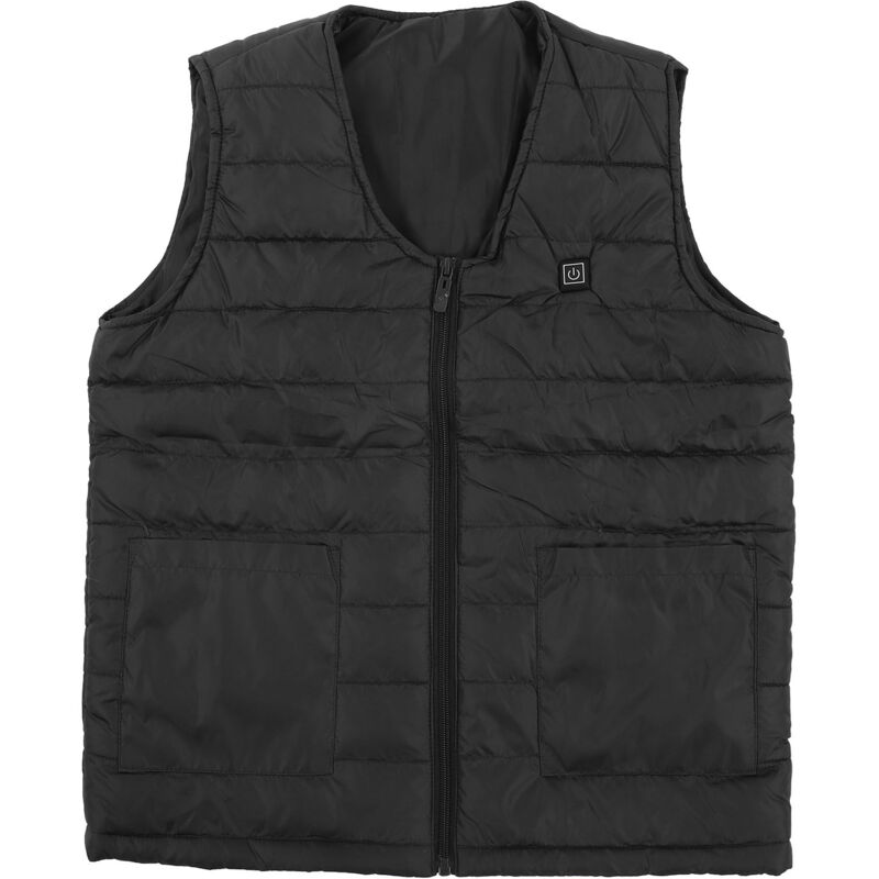 Eosnow Gilet chauffant col en V intelligent température constante respirant chauffage chaud pour l'hiver noir 7XL