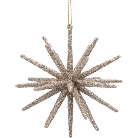 Eosnow Glitzernde Weihnachtssterne, 5 Stück, Hängender Baumschmuck, Wunderschöne 3D-Weihnachtsdekoration, Partydeko