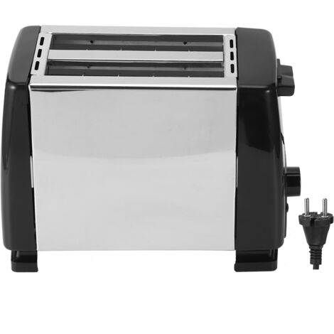 Eosnow Grille-pain à 2 tranches de 650 à 850W, 6 vitesses, Machine de cuisson pour petit déjeuner, prise ue, 220 à 240V, noir