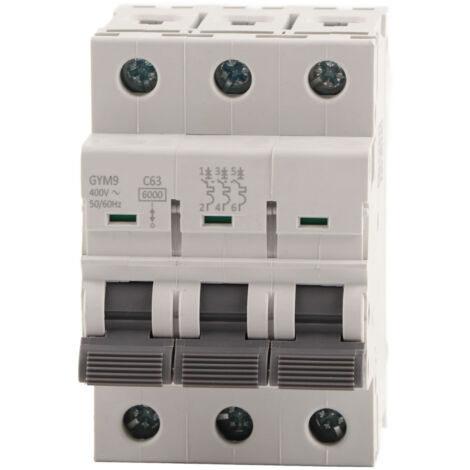 Eosnow GYM9-C65 Leistungsschalter, 3P, 230/400 VAC, 50/60 Hz, IP20, elektrischer Auslaufschutz, Stromschutzschalter