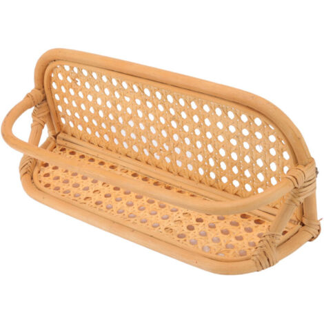 Eosnow Handgefertigtes Wandregal aus Rattan, robustes Hängeregal aus Naturrattan für Badezimmer, Küche, Wohnzimmer