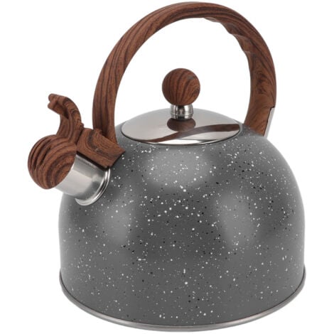 Eosnow  Hervidor con silbido Tetera de acero inoxidable con capacidad de 2,5 l para hervir agua gris