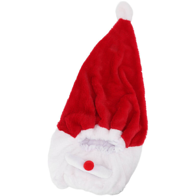 Eosnow Housse de casque de noël en peluche, chapeau de moto anti-rayures pour décoration de divertissement