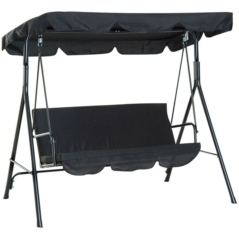 Eosnow Housse supérieure de siège pivotante étanche, protection anti-poussière durable et résistante à la pluie pour l'extérieur, noire