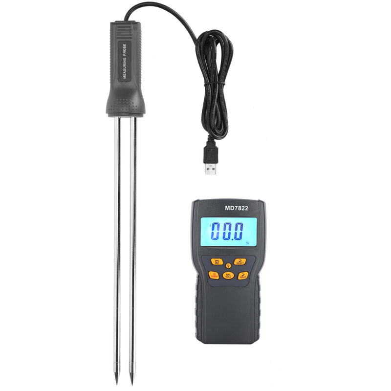 Humidimètre avec outil de mesure d'humidité de mas de riz de blé de grain de sonde longue numérique - Eosnow