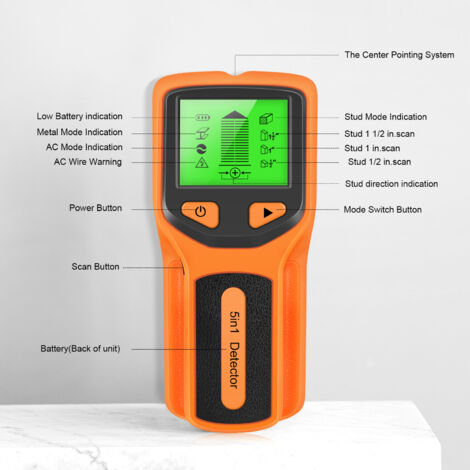 Eosnow HW430 5 in 1 Studdetektor Wandscanner Digital Handheld Professional Multifunktion Live -Drähte Kabelmetallfinder