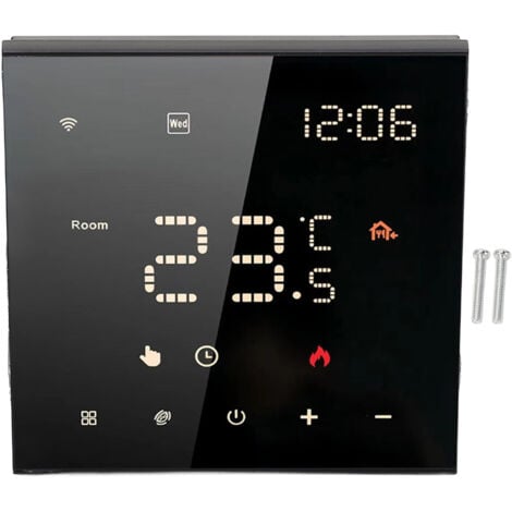 Eosnow Intelligentes Thermostat, APP-Steuerung, 7 Tage programmierbarer digitaler Touchscreen, WLAN für Zuhause, 100–250 V AC, 3 A