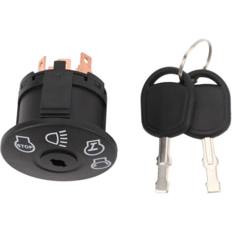 Eosnow Interrupteur d'allumage 7251741 démarreur avec 2 clés de remplacement pour tracteur tondeuse Cub Cadet