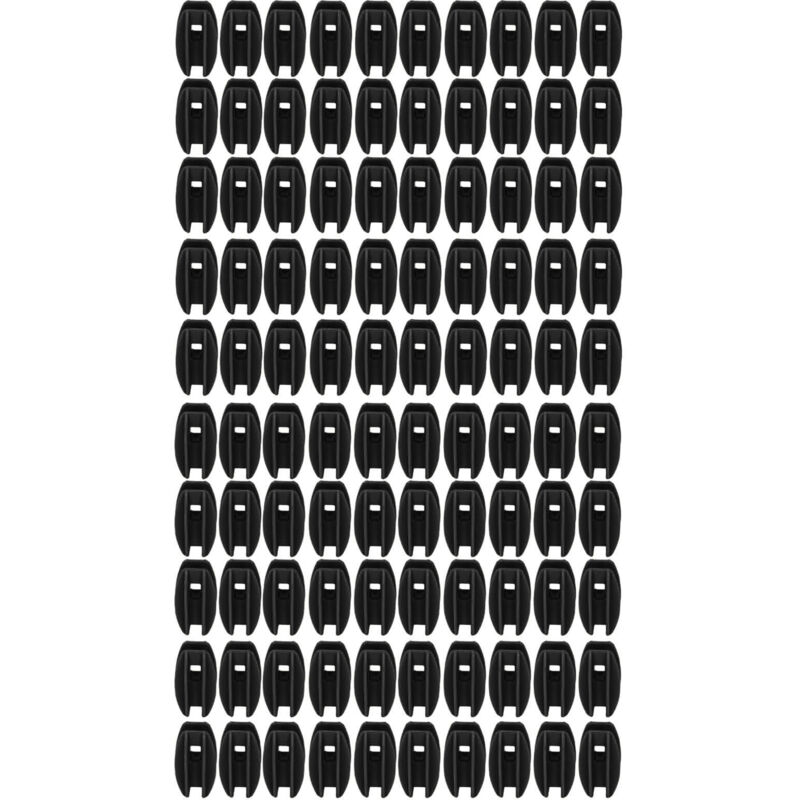 Isolateur de clture électrique, 100 pièces, résistant aux intempéries, Tube carré abs, pour fil d'acier noir - Eosnow