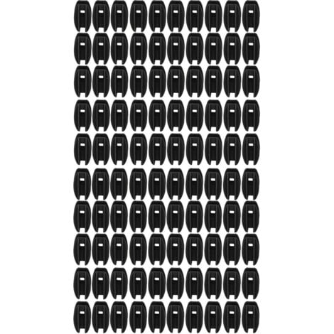 Eosnow Isolateur de clture électrique, 100 pièces, résistant aux intempéries, Tube carré ABS, pour fil d'acier noir