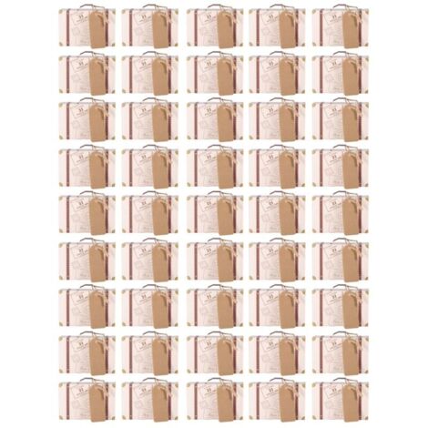 Eosnow - Juego de 50 mini maletas elegantes, portátiles, de cartón, para regalo de dulces, para bodas y fiestas de cumpleaños.