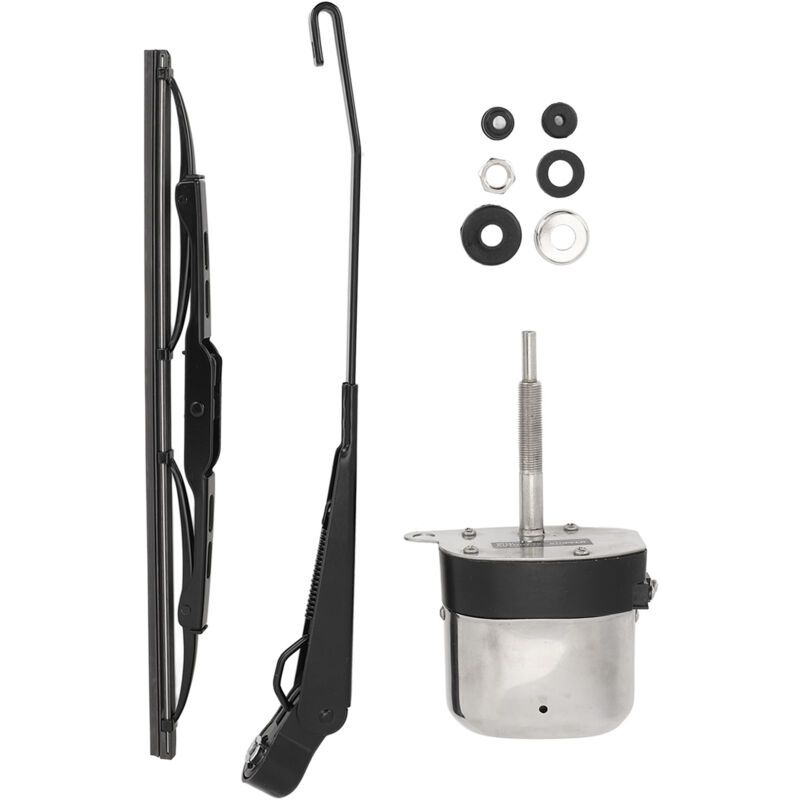 Eosnow - Kit de moteur d'essuie-glace rotatif 12V 105 °, ensemble de bras électriques universels pour tracteur bateau de pêche atv utv