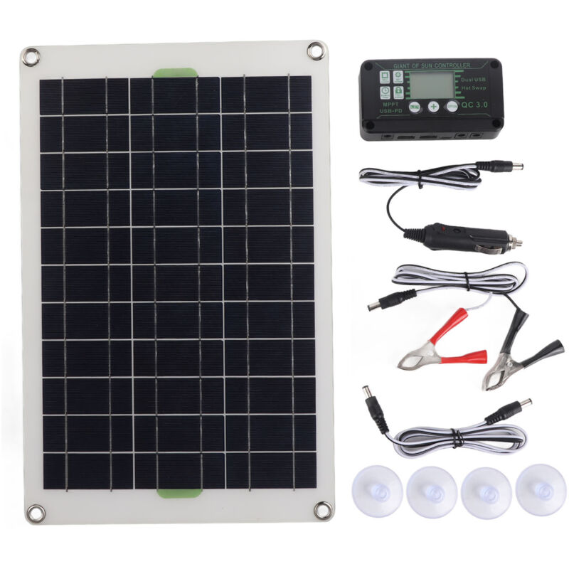 Kit de panneau solaire de contrôleur de Charge du silicium monocristallin 50W de chargeur de panneau solaire pour le bateau marin de rv - Eosnow