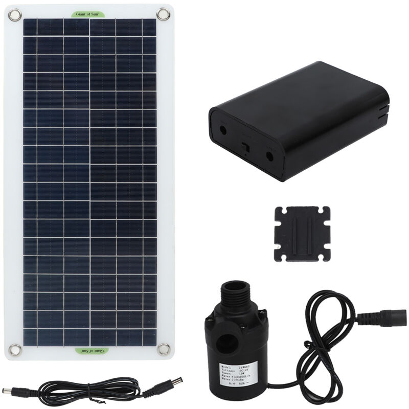 Eosnow - Kit de pompe à eau solaire 30W silicium polycristallin,800L par heure pompe à eau à énergie solaire,pour Camping-car serre(Piles non