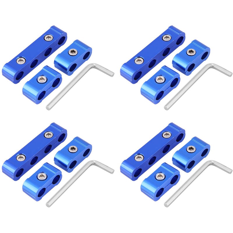 Kit de raccord de pince de séparation de tuyau de fil de bougie d'allumage de moteur tressé de 12 pièces pour 8mm 9mm 10mm - Eosnow