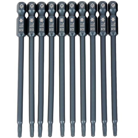 Kit 10 Punte Lunghe Per Avvitatore Magnetiche, 100mm, Codolo Esagonale 1/4'' - PH1, PH2, SL3, SL4, SL5, SL6 - Foto 9