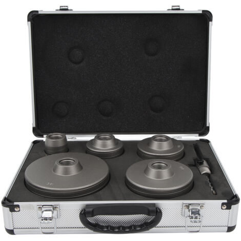 Eosnow Kit di punte per sega a tazza per calcestruzzo da 6 pezzi in acciaio al carbonio per muro di cemento, mattoni, sabbia, pietra, autolivellante 40‑125 mm