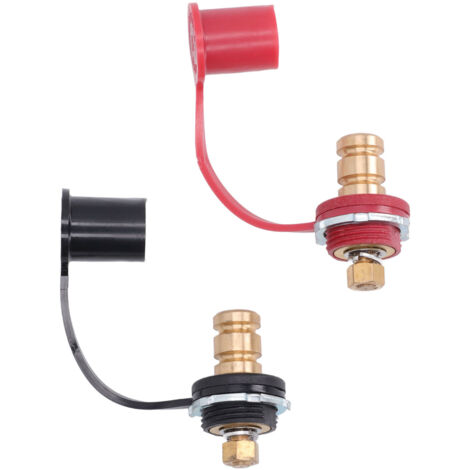 Eosnow Kit palo caricabatteria Terminale per ponticello per pila di ricarica per auto camper da 20 mm Terminale a ponticello Nero Rosso