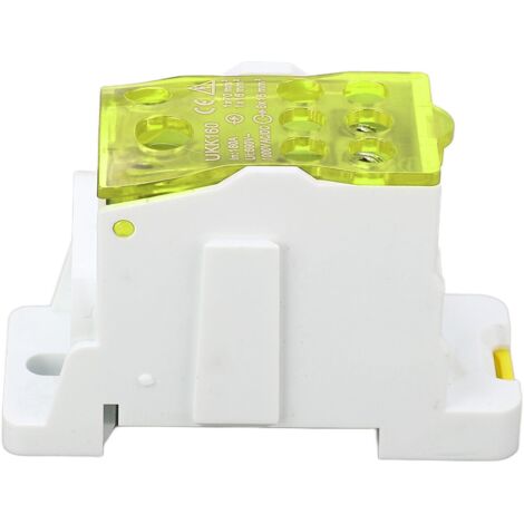 Eosnow Klemmenverteilerkasten, 690 V, 160 A, DIN-Schienen-Klemmenblock, Stromanschlusskasten für Strom, Gelb