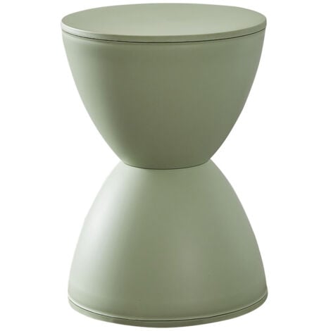 Eosnow Kunststoff-Rundhocker, verdickte runde Ecke, starkes Lager, moderner kleiner Hocker für Zuhause, Grün