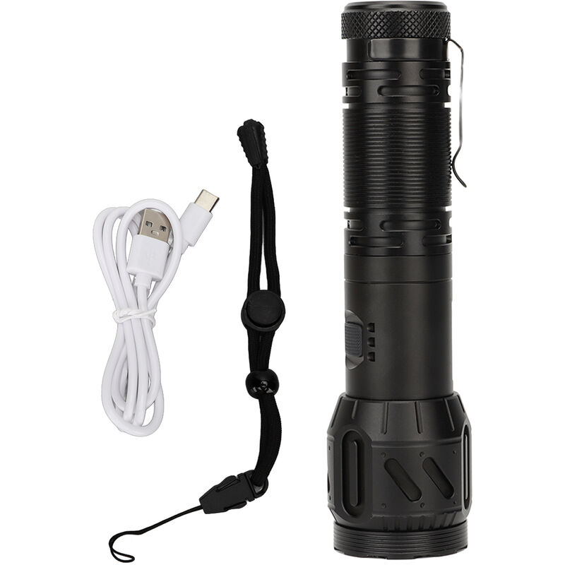 Eosnow - Lampe de poche led Rechargeable 30W 6000lm, torche à Zoom, lumière forte, pour l'exploration en plein air, la pêche et la chasse