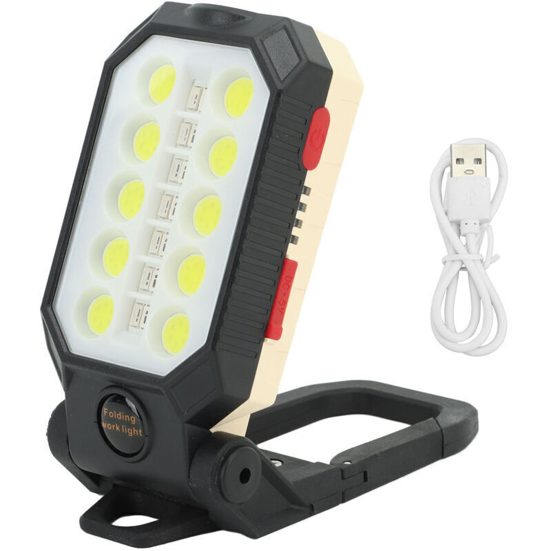 Eosnow Lampe de travail à LED, angle ultra-lumineux, absorption magnétique réglable, lampe COB rechargeable IP66, avec interface G1/4