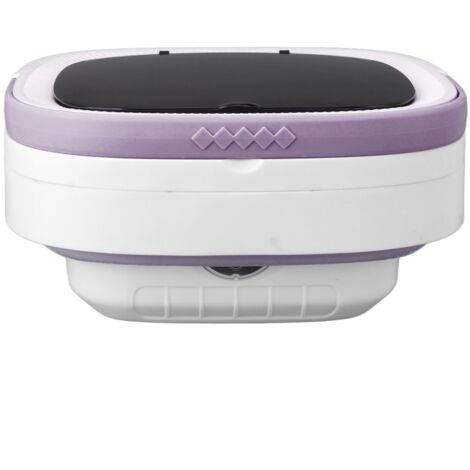 Eosnow Lavatrice pieghevole mini portatile da 7,5 litri con centrifuga morbida e tubo di drenaggio Spina europea viola 100-240 V
