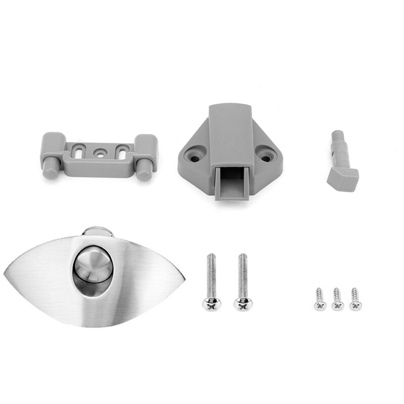 Eosnow - Loquet à bouton-poussoir demi-lune, poignée de meuble, caravane, armoire, serrure de porte d'armoire