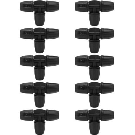 Eosnow Lot de 10 raccords de tuyau cannelés 8/11 avec verrouillage pour irrigation goutte à goutte de jardin