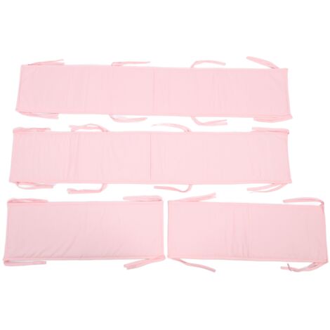 Eosnow – Lot de 4 pare-chocs rembourrés pour berceau – Protection contre les collisions – Doux et respirant – Taille longue 132,5 x 25,5 cm