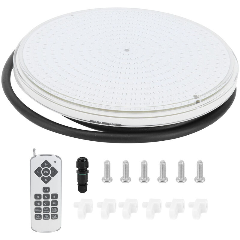 Eosnow - Lumière de piscine colorée IP68, lampe sous-marine étanche de remplacement pour PAR56 Light18W 1800LM