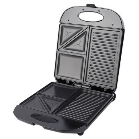 Eosnow Macchina per grigliare Waffle da 1400 W, con rivestimento antiaderente in ferro, piastra elettrica 3 in 1, uova, panini, riscaldamento multifunzionale, pane