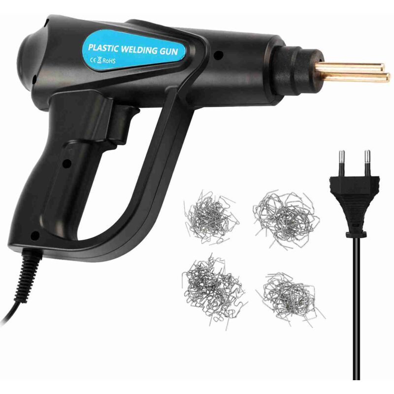 Eosnow - Machine à souder le plastique 70W, Kit de réparation de pare-chocs de voiture avec 4 Types d'agrafeuses pour la réparation