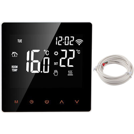 Eosnow ME81H Smart WiFi LCD Thermostat Water Floor chauffage Mur Choiler électrique pour Tuya AC230Vwhite Fond Orange Bouton 16A
