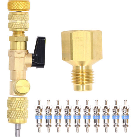 Eosnow Messing-Ventileinsatz-Entfernungs-Reparaturset, Ventileinsatz-Entfernungs-Einbauwerkzeug, für 1/4"- und 5/16"-Anschlüsse