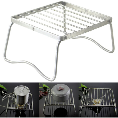 Eosnow Mini barbecue portatif en acier inoxydable pliable pour l'extérieur
