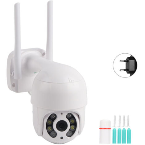 Eosnow Mini caméra dôme PTZ étanche 2 pouces, 1080P, WiFi, 8 lumières, Surveillance de sécurité, fonctionne avec Icsee