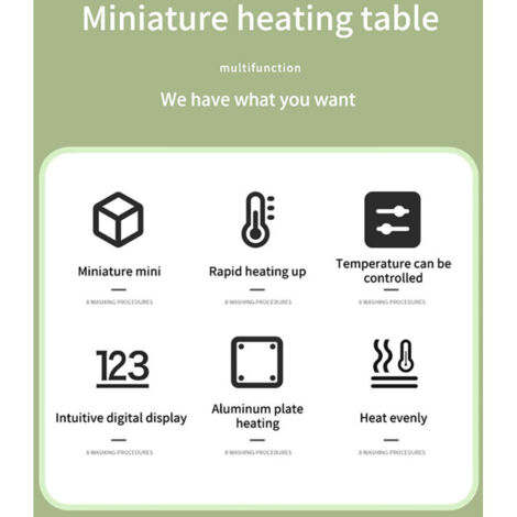 Eosnow Mini Hot Plate G3061 PD65W, stazione digitale di preriscaldamento e ritocco per saldatura, strumento di riparazione per circuiti stampati SMD con tavolo riscaldato.