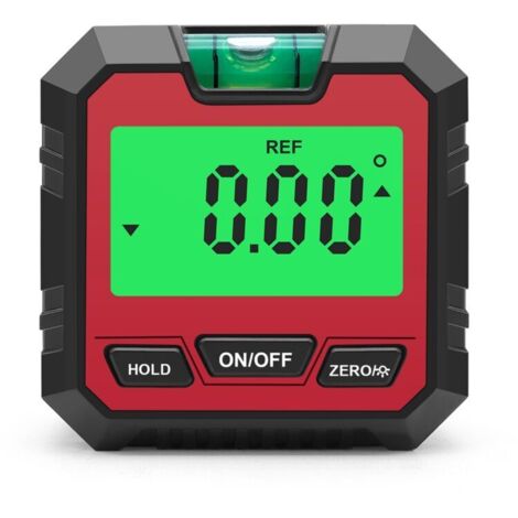 Eosnow Mini inclinomètre numérique, rapporteur/inclinomètre/niveau 3 en 1, détecteur d'angle/jauge de biseau, boîte de niveau à 90° pour plage de mesure 4 x 90 degrés