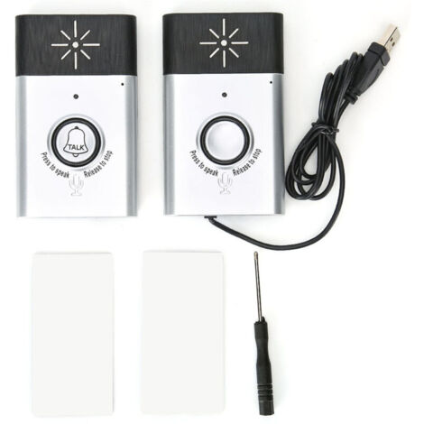 Eosnow Mini interphone vocal bidirectionnel Portable 2.4GHz, sonnette sans fil, système d'interphone