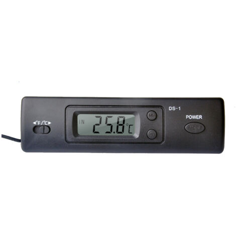 Eosnow Mini-Thermometer elektronisches digitales Auto Indoor Outdoor Multifunktionszeittemperaturanzeige mit Sonde