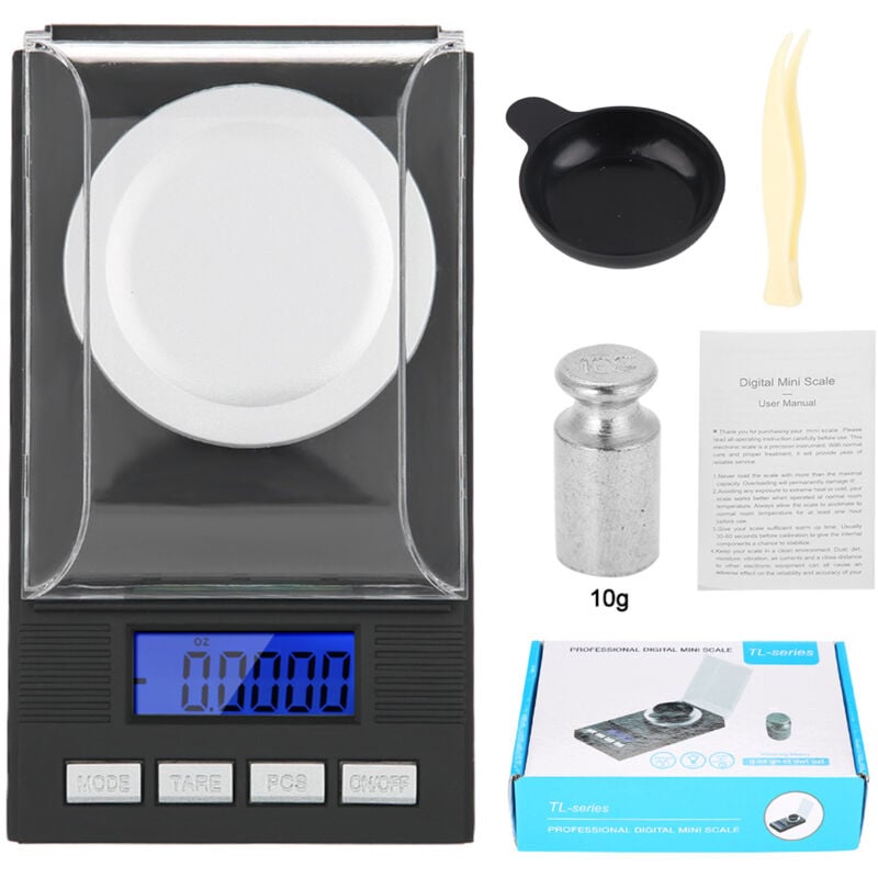 Image of Eosnow - Mini Tragbare Genauigkeit 0,001 g Taschenschmuckskala mit led -Digital Display (10 g)