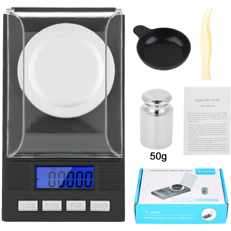 Image of Eosnow Mini Tragbares hohe Genauigkeit 0,001 g Taschenschmuckskala mit LED -Digital Display (100 g)