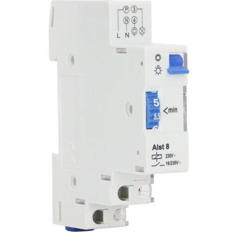 Eosnow – Minuterie mécanique 1-7 minutes – Moteur à quartz 230V CA – Installation sur rail de guidage – Pour néons et chauffe-eau